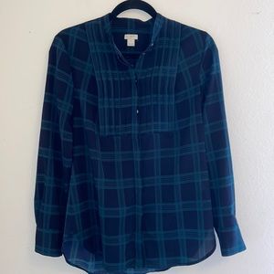 J crew tartan plaid woman’s button down XS